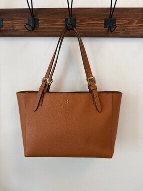 Beautiful Camel Brown Tory Burch Tote Bag